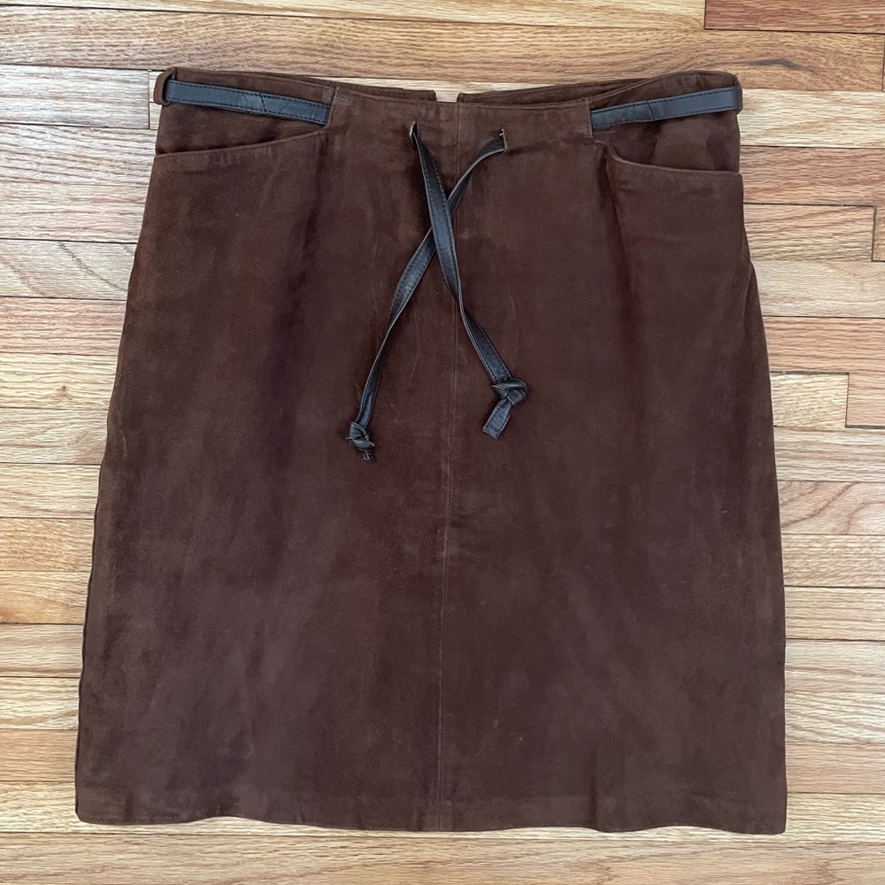INC Brown Suede Mini Skirt